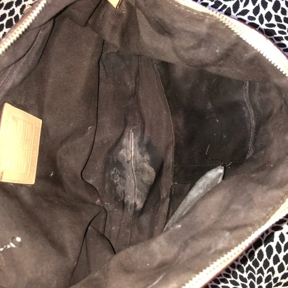 Coach Tan Camel Pebbled Leather Bag - Picture 7 of 11